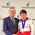Obejrzyj galerię: Marszałek Małopolski gościł medalistów Narciarskich Mistrzostw Świata VIRTUS 2024