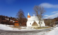 Cerkiew w Łopience, zima, luty 2015, fot. Wojciech Szatkowski