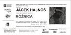 JACEK HAJNOS - "Różnica"