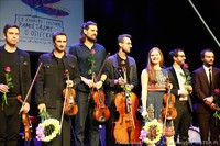 Katarzyna Lassak, Sebastian Karpiel-Bułecka, Mateusz Pośpieszalski i Atom String Quartet
