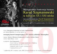 "Karol Szymanowski w kulturze XX i XXI wieku"