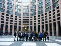 Uczniowie II LO w Parlamencie Europejskim w Strasburgu