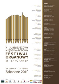 X Jubileuszowy Międzynarodowy Festiwal Organowy