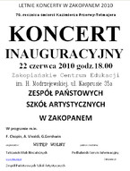Letnie Koncerty w Zakopanem 2010 - Koncert Inauguracyjny