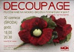 Decoupage – brożka podwójny kwiat