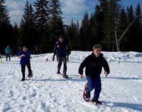 Małopolskie Olimpiady Specjalne 2019 w biegu na rakietach śnieżnych