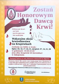 Zostań Honorowym Dawcą Krwi!