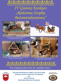 IV Gminny Konkurs "Rodzinna Szopka Bożonarodzeniowa"