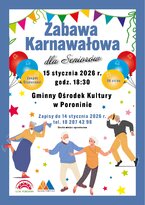 Zabawa karnawałowa dla Seniorów w Poroninie