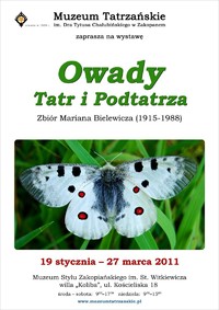 Wystawa "Owady Tatr i Podtatrza. Zbiór Mariana Bielewicza"