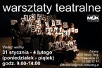 Bezpłatne warsztaty teatralne dla Młodzieży w MOK Nowy Targ