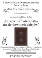 "Bukowina Tatrzańska na tle dawnych dziejów"