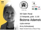 XIV Salon Poezji – Bożena Adamek