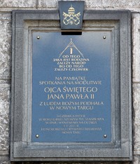Poświęcenie tablicy pamiątkowej błogosławionego Ojca Św. Jana Pawła II