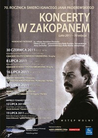 Letnie Koncerty w Zakopanem w 70. rocznicę śmierci Ignacego Jana Paderewskiego