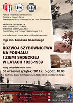 Rozwój szybownictwa na Podhalu i ziemi sądeckiej w latach 1923-1939