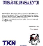 Tatrzański Klub Niezależnych zaprasza na Zabawę Mikołajową