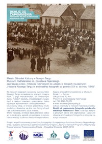 Lekcje Muzealne - Historia Nowego Targu w archiwalnej fotografii