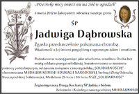 Zmarła Jadwiga Dąbrowska