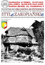 Wykład "Style Zakopiańskie - rozwój podhalańskiej architektury regionalnej"