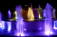 Kolorowa fontanna w Nowym Targu