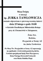 Msza Św. w intencji śp. Jerzego Tawłowicza