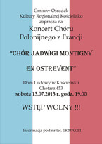 Koncert chóru polonijnego z Francji
