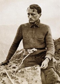 Wiesław Stanisłąwski na Jaworowym Rogu, fot. Henryk Mogilnicki, z "Taternika" 1933.