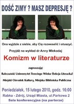 Wykład dr Anny Mlekodaj "Komizm w literaturze"